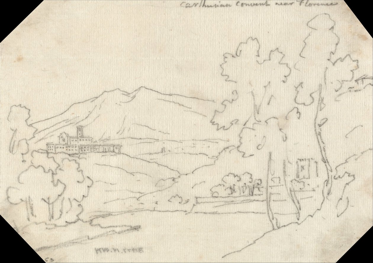 Karthauzi kolostor Firenze közelében alkotó: John Robert Cozens
