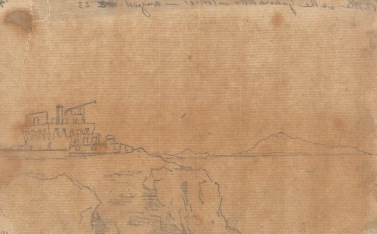 Kastély a Granatello-ban, Portici, augusztus 23 alkotó: John Robert Cozens