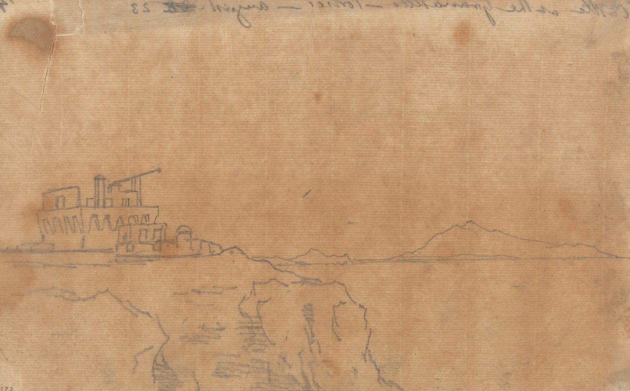 Kastély a Granatellónál, Portici, augusztus 23. alkotó: John Robert Cozens