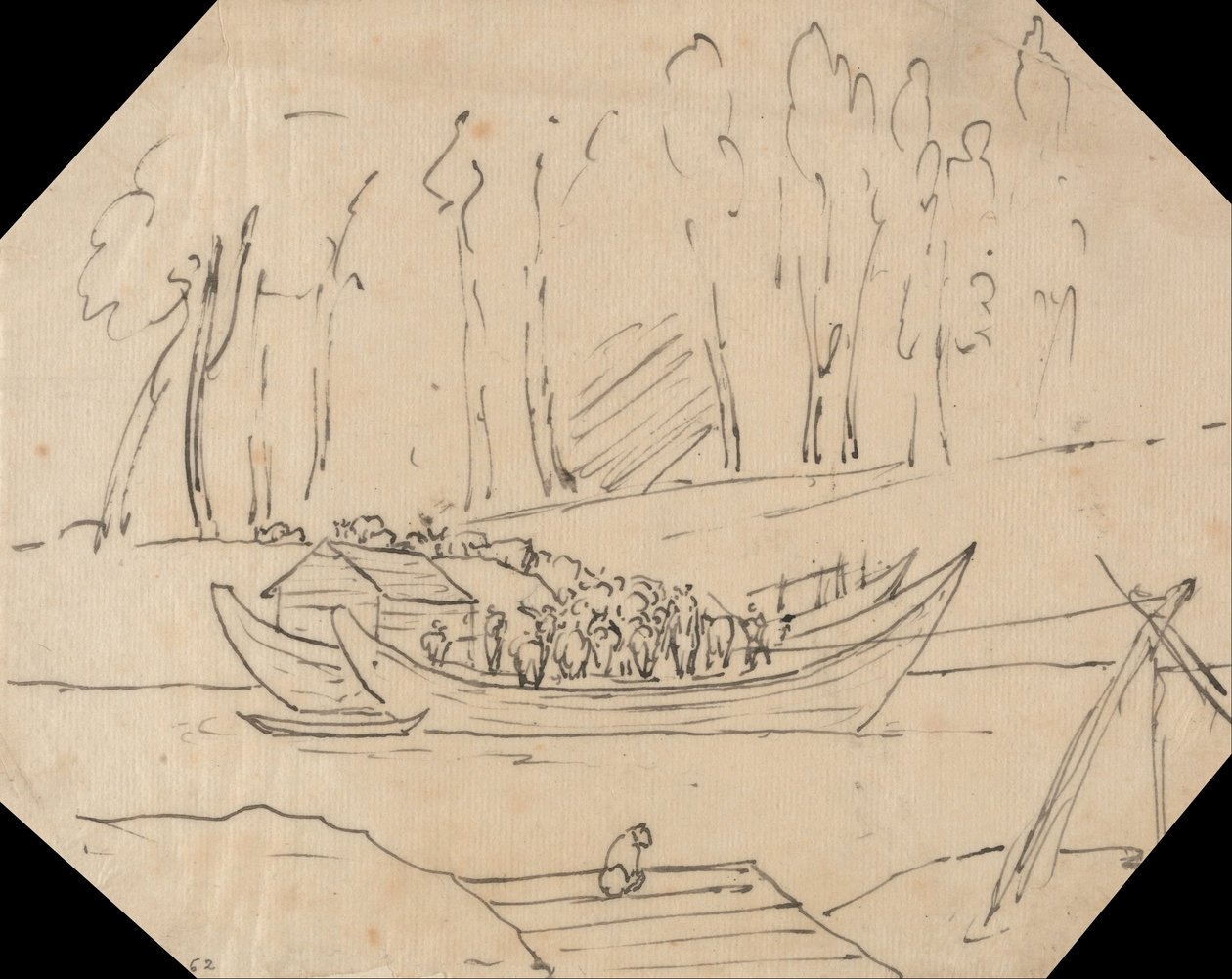 Szarvasmarha egy hajón alkotó: John Robert Cozens
