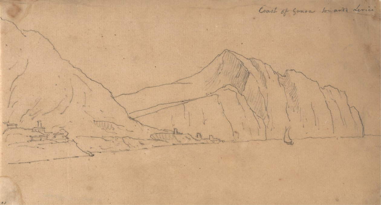 Genova partja Lerici felé alkotó: John Robert Cozens
