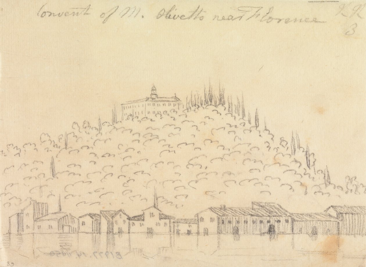 Monte Olivetto kolostor Firenze közelében alkotó: John Robert Cozens
