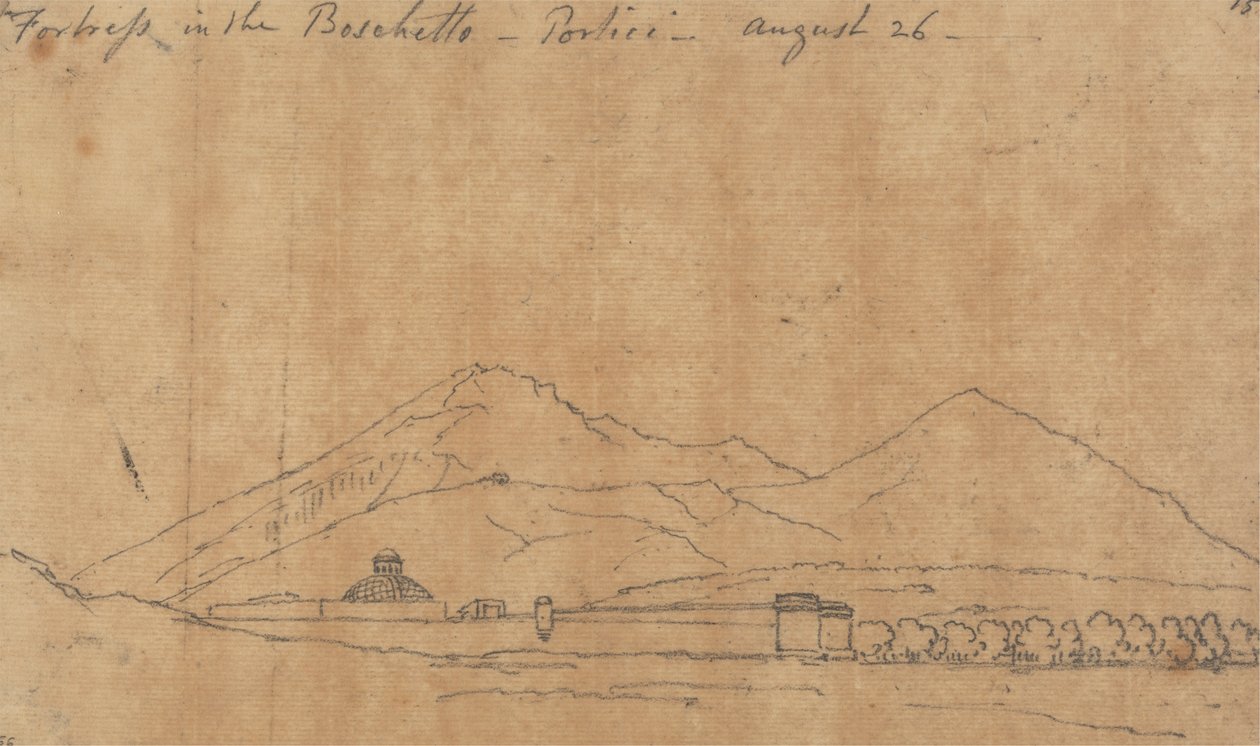 Erőd a Boschettoban, Portici, augusztus 26 alkotó: John Robert Cozens