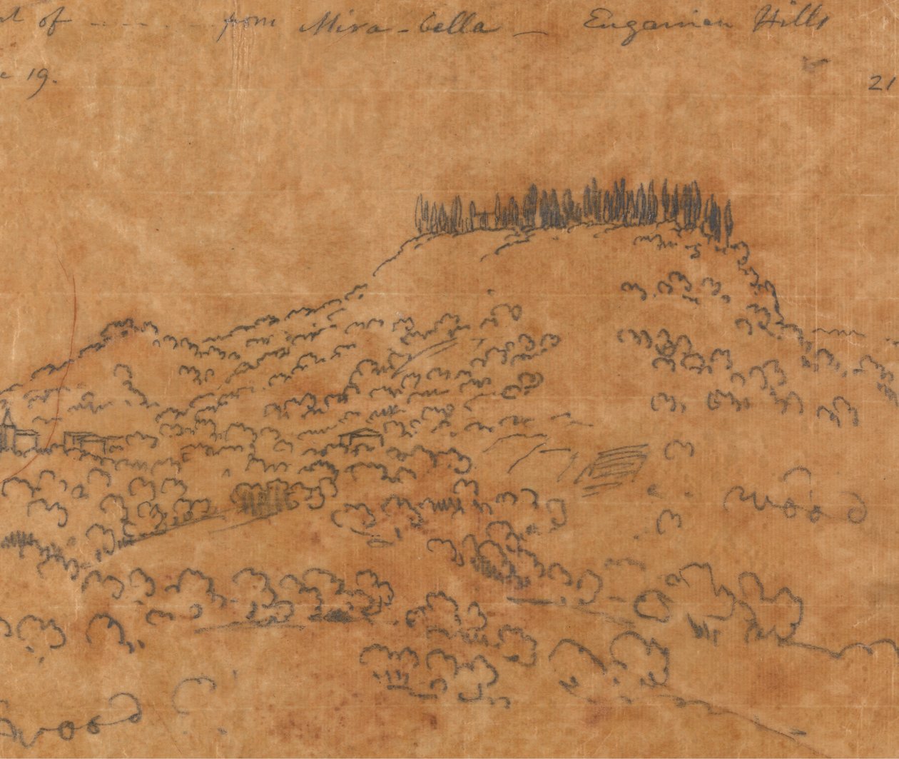Mirabellából, Euganean Hillsből, június 19 alkotó: John Robert Cozens