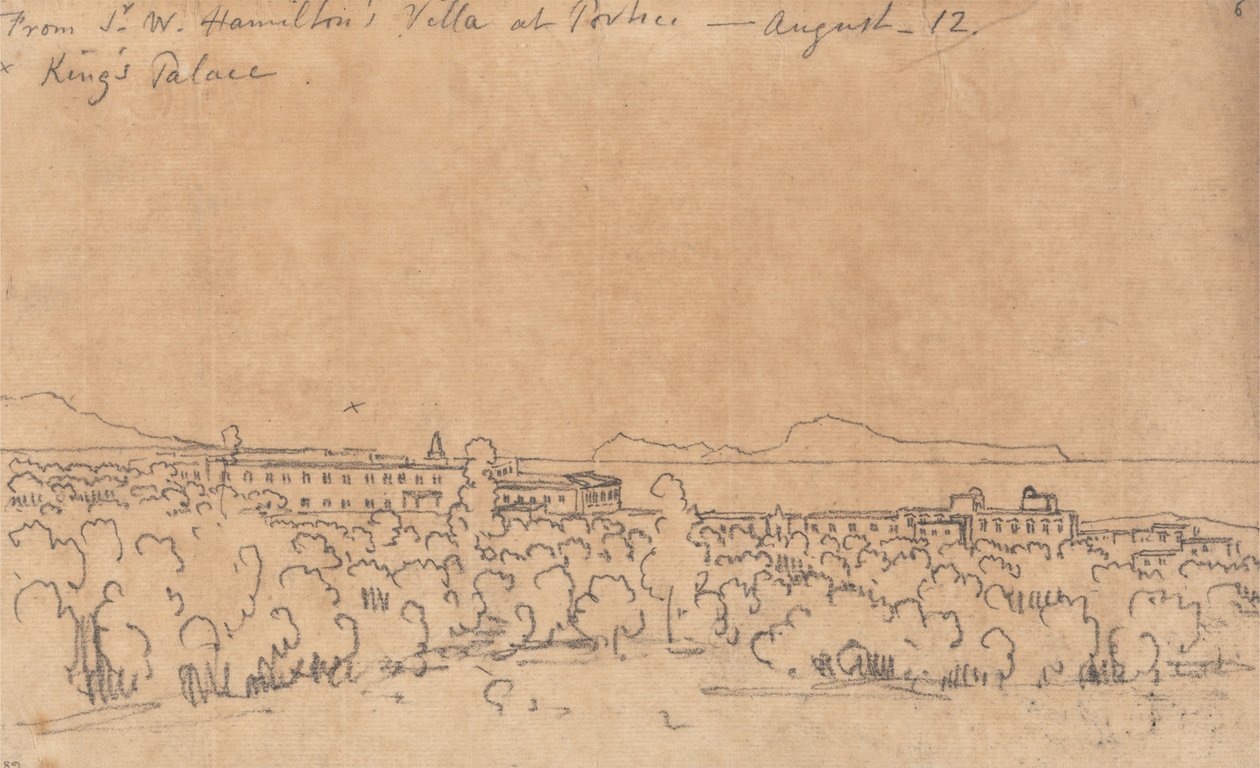 Sir W. Hamilton portici villájából, augusztus 12. alkotó: John Robert Cozens