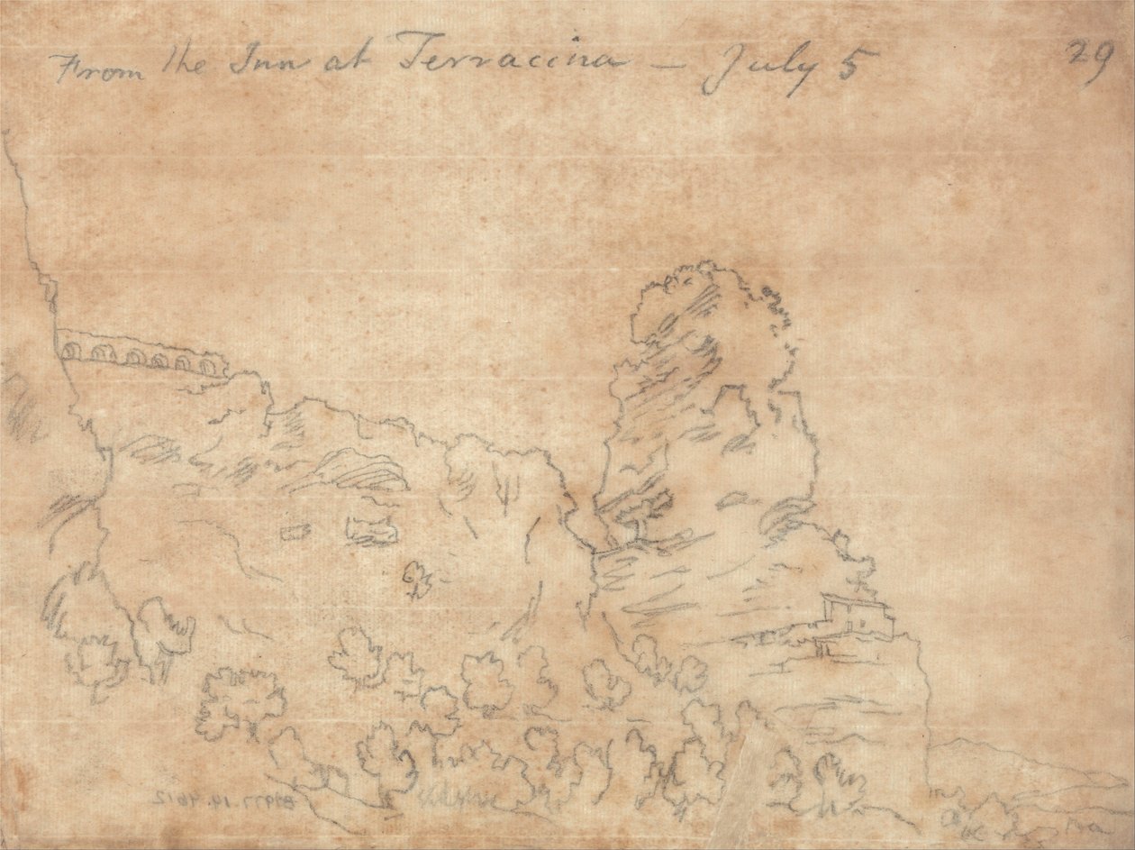 A Terracina Fogadóból alkotó: John Robert Cozens