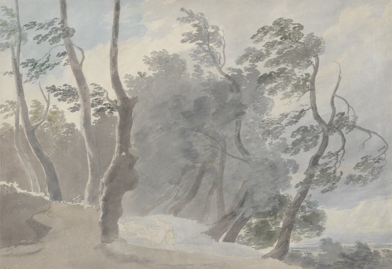 Galleria di Sopra, Albano (grafit és w / c papíron) alkotó: John Robert Cozens
