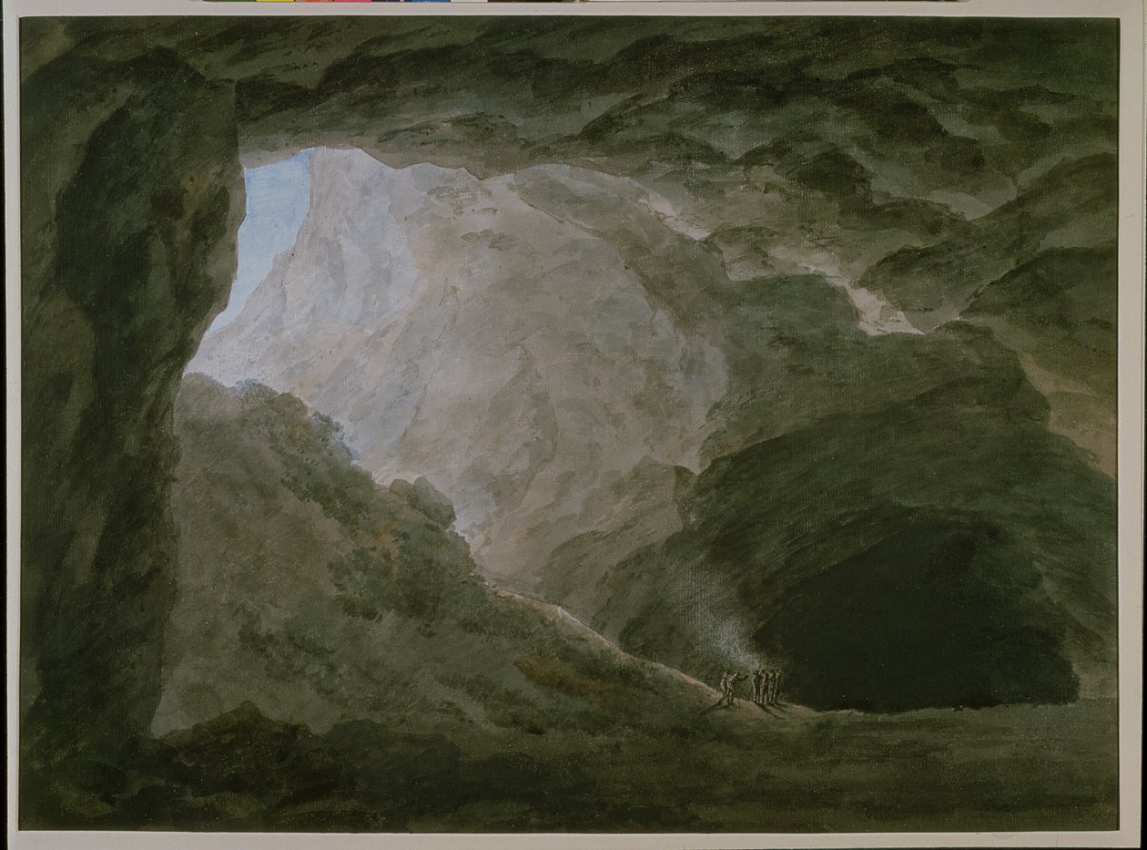 Grotto in the Campagna (akvarell, papír) alkotó: John Robert Cozens