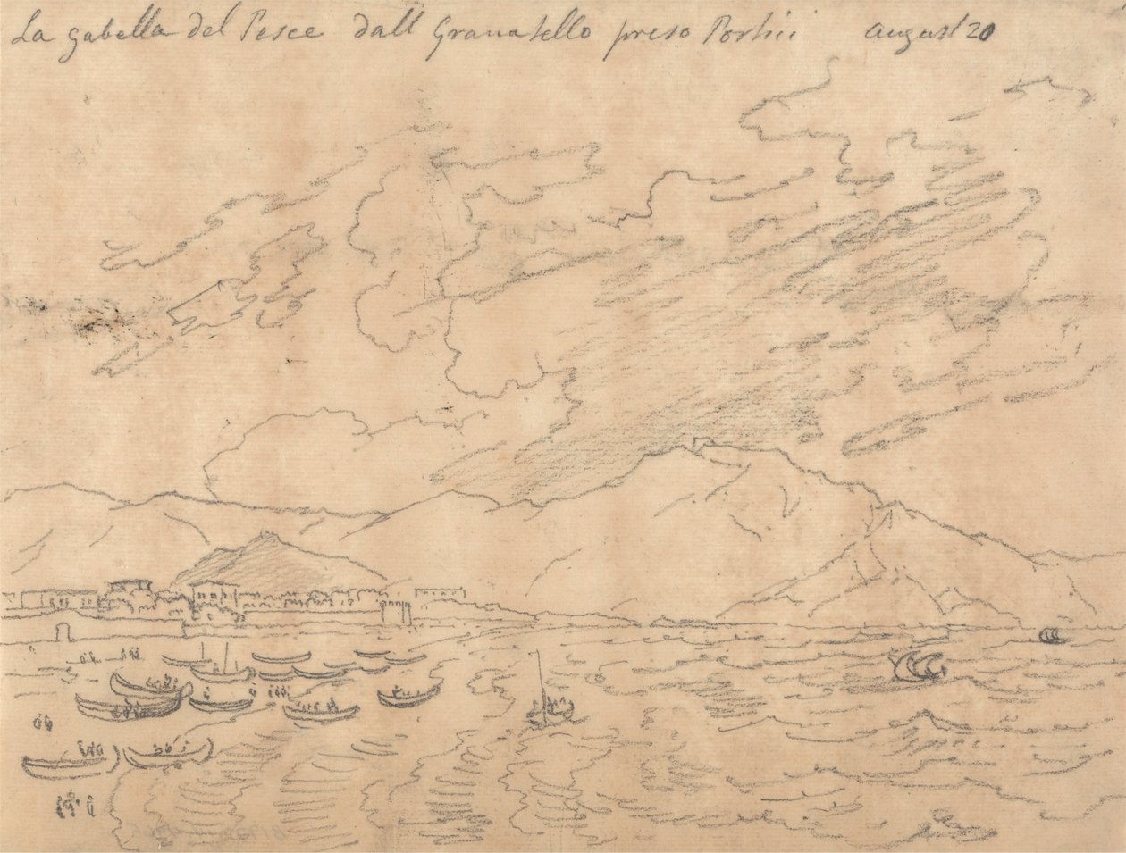 A Fish Gabelle Granabello Preso Porticiból, augusztus 20 alkotó: John Robert Cozens