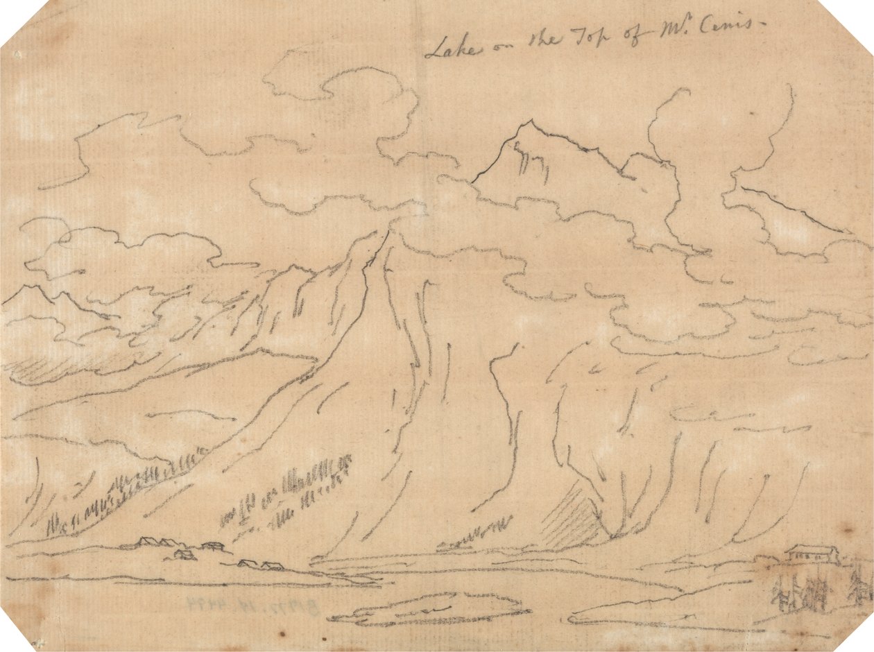 Tó a Mont Cenis tetején alkotó: John Robert Cozens
