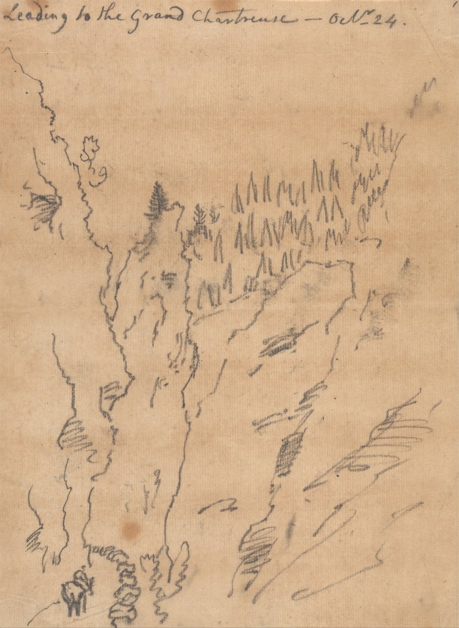 A Grand Chartreuse felé vezető út, október 24. alkotó: John Robert Cozens