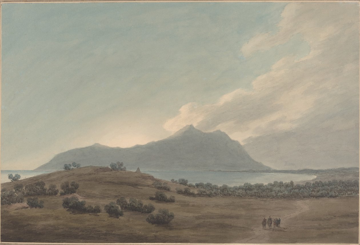 Mount Circe naplementekor alkotó: John Robert Cozens