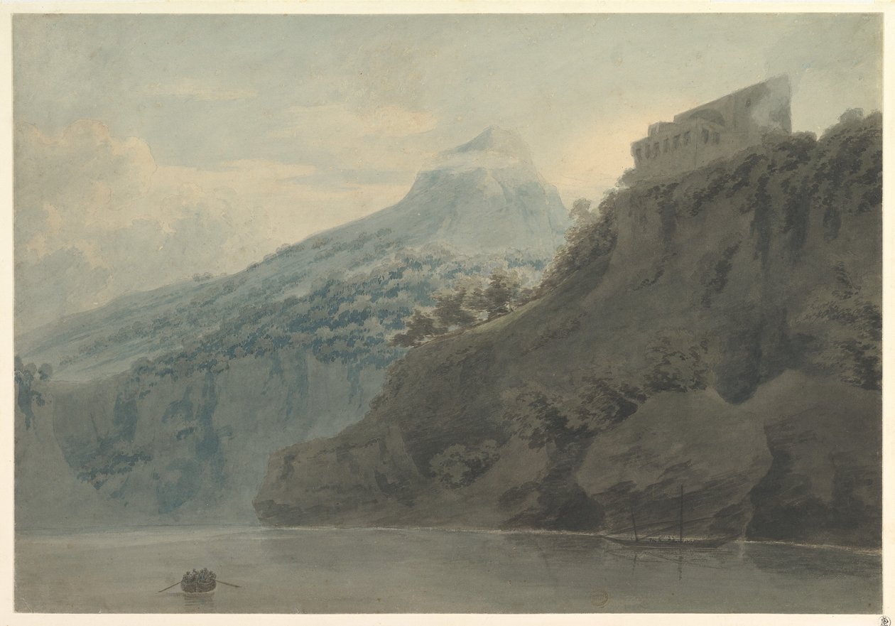 A Salernói-öbölben, Vietri közelében alkotó: John Robert Cozens