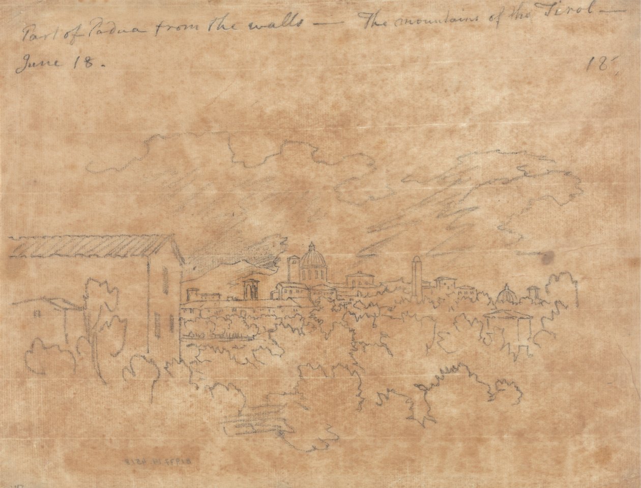 Padova része a falaktól alkotó: John Robert Cozens