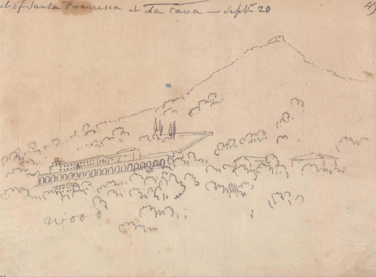 Santa Francesca a La Cava-ban, szeptember 20. alkotó: John Robert Cozens