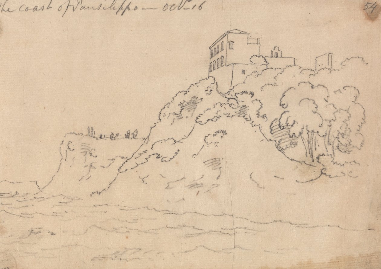 Posillipo partja, október 16 alkotó: John Robert Cozens