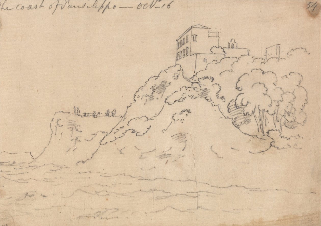 Posillipo partja, október 16. alkotó: John Robert Cozens