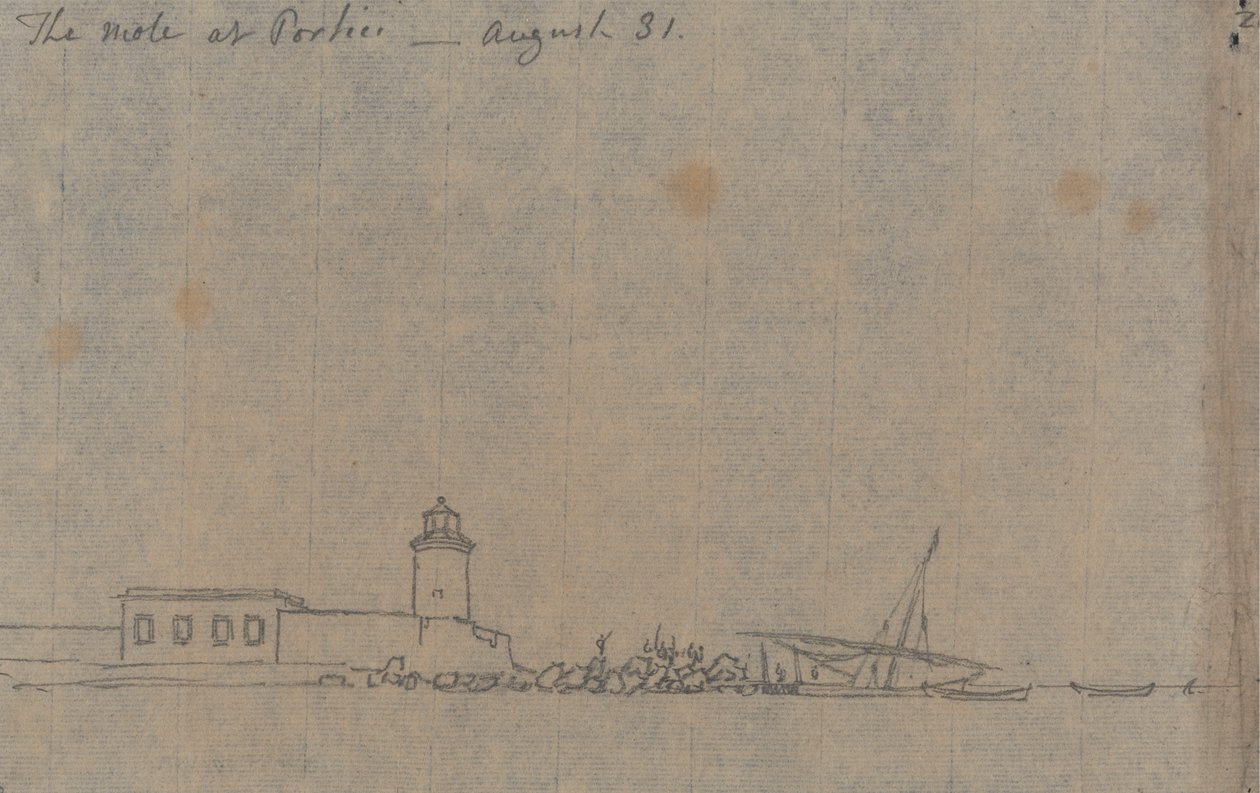 A vakond Porticiben, augusztus 31 alkotó: John Robert Cozens