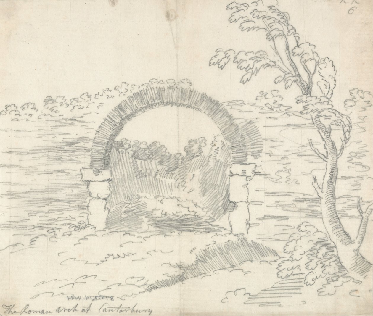 A római boltív Canterburyben alkotó: John Robert Cozens