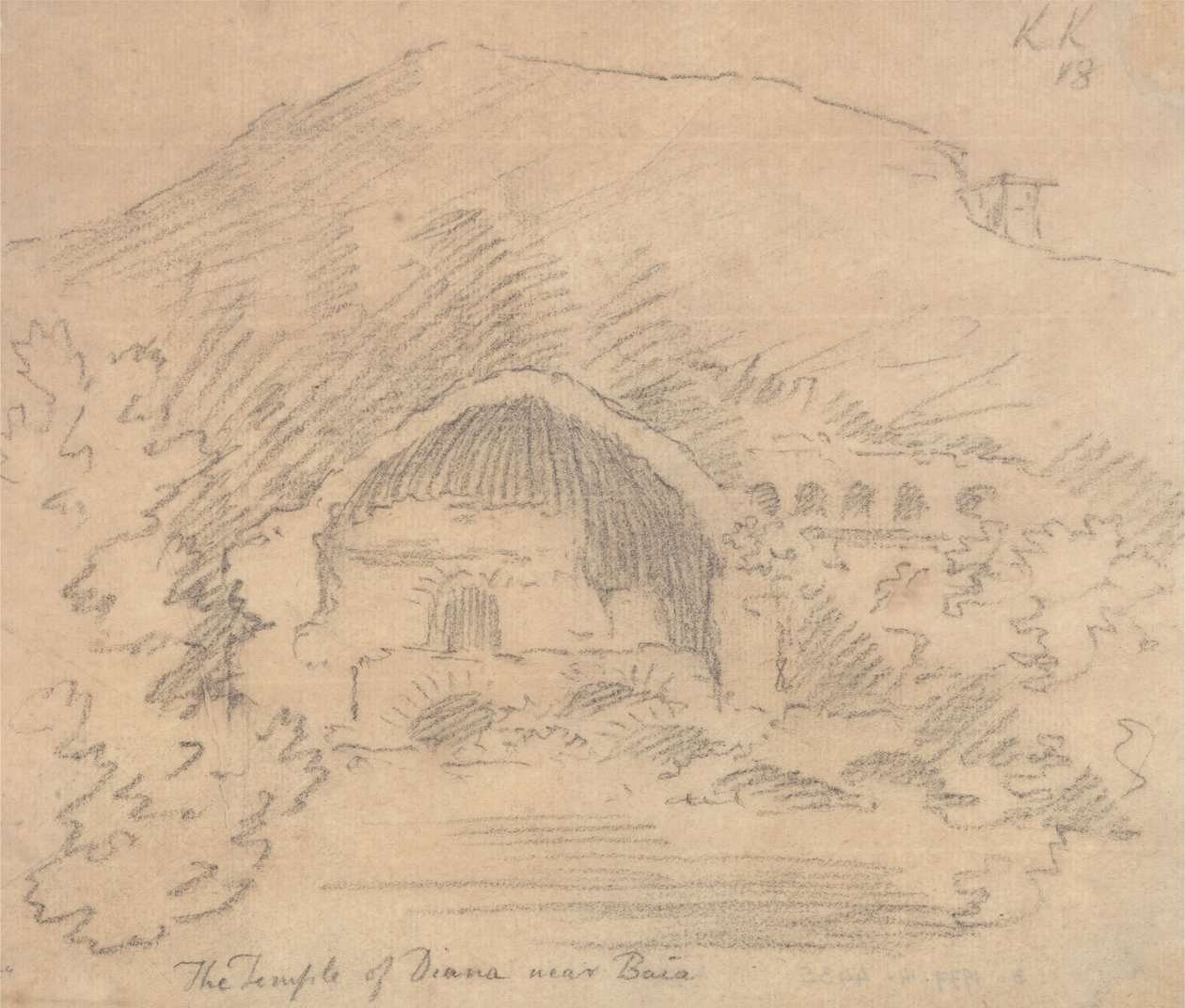 Diana temploma Baia közelében alkotó: John Robert Cozens