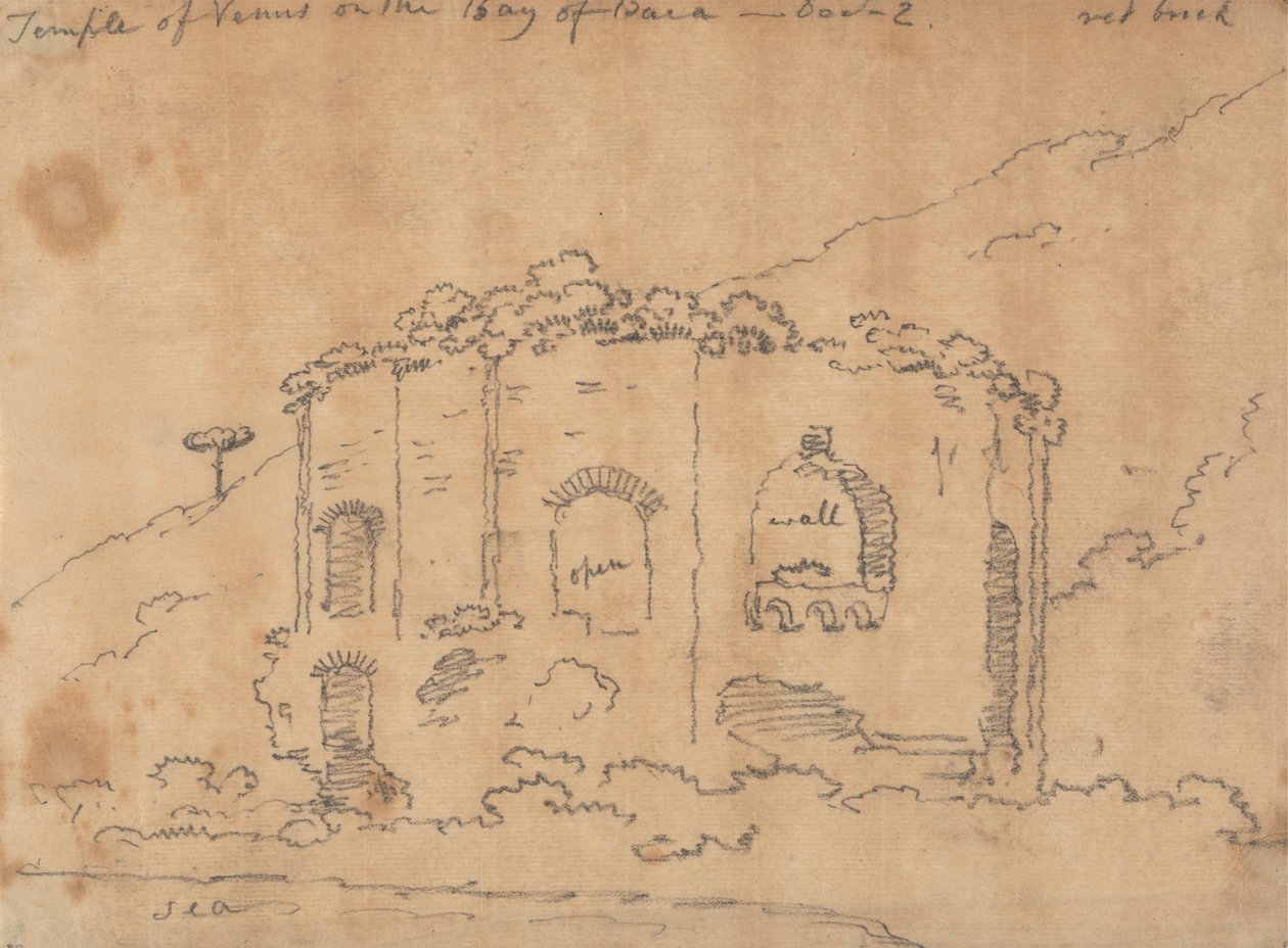 Vénusz temploma a Baia-öbölben, december 2 alkotó: John Robert Cozens