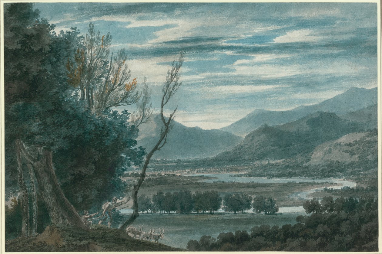 Az Eisak völgye Brixen közelében, Tirolban alkotó: John Robert Cozens