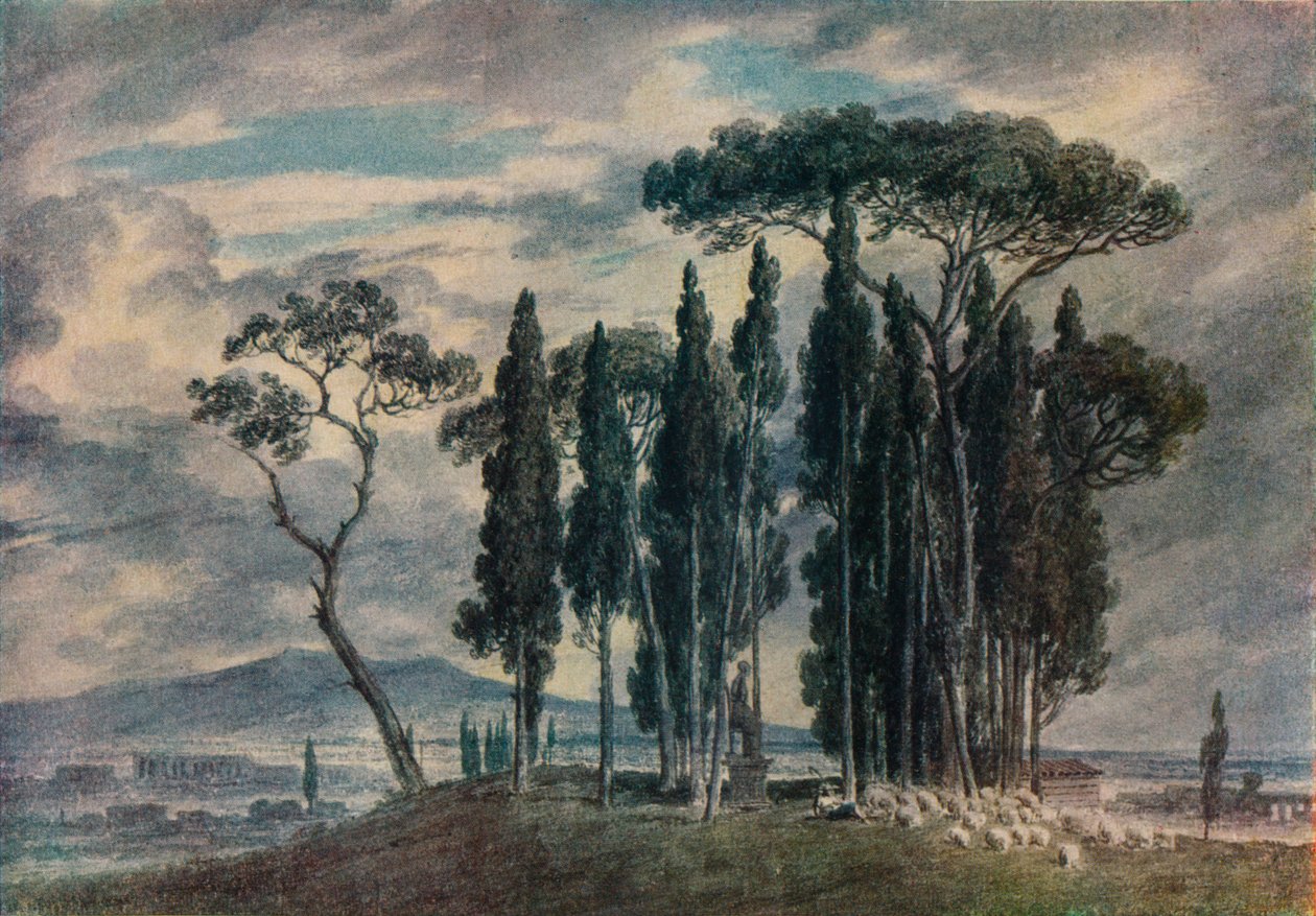 A Villa Negroni, 18. század alkotó: John Robert Cozens