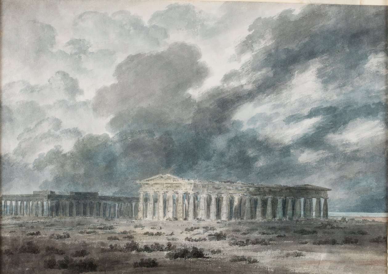 Két nagy templom Paestumban alkotó: John Robert Cozens