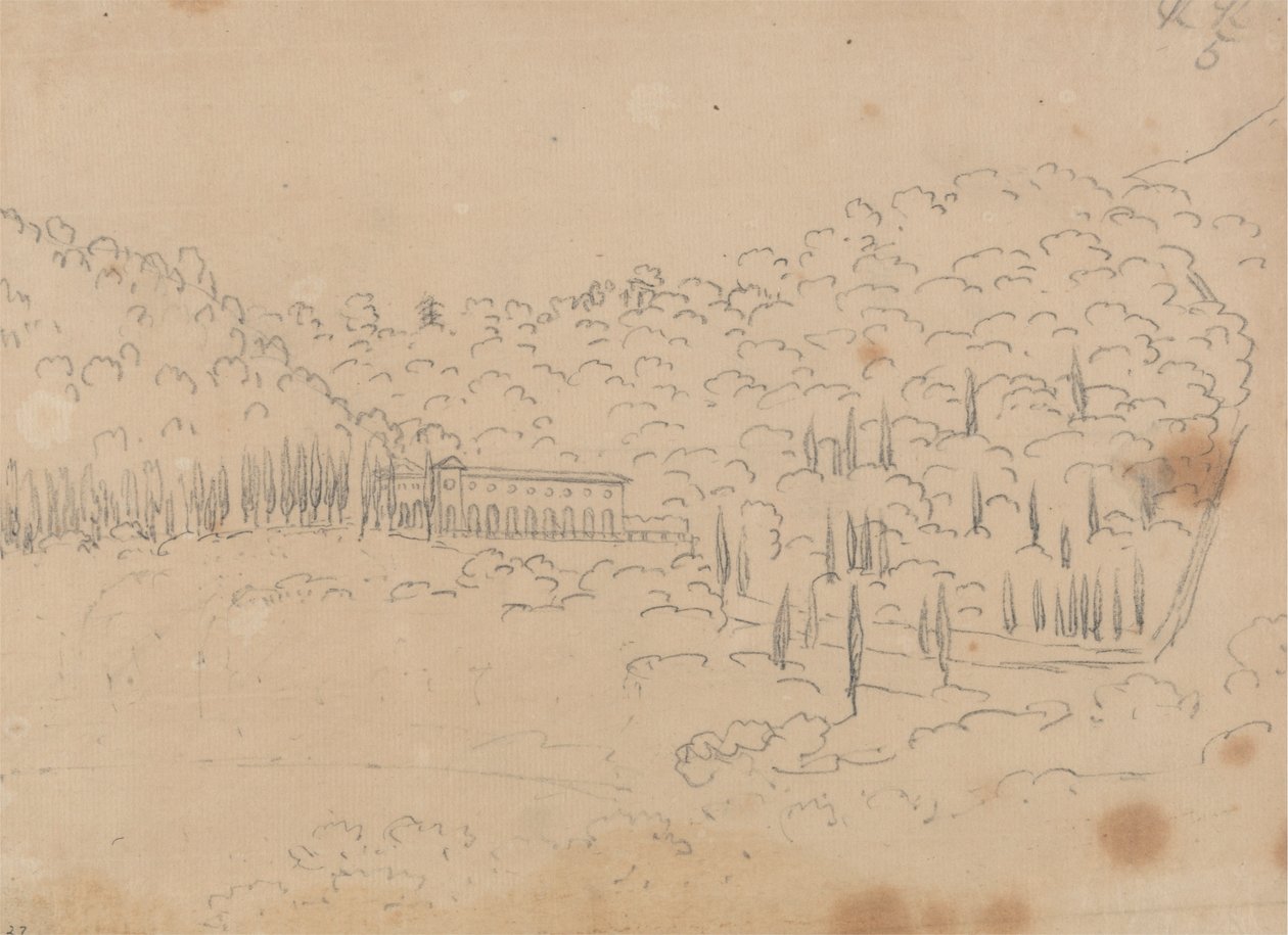 Kilátás a villára alkotó: John Robert Cozens