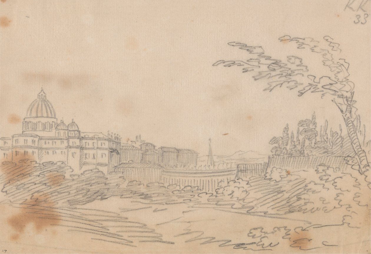 Kilátás a Vatikánra alkotó: John Robert Cozens