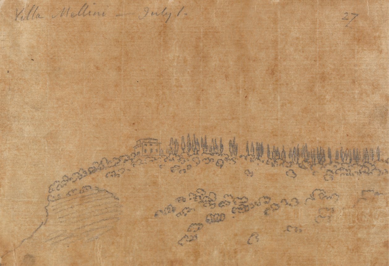 Villa Mellini, július 1 alkotó: John Robert Cozens