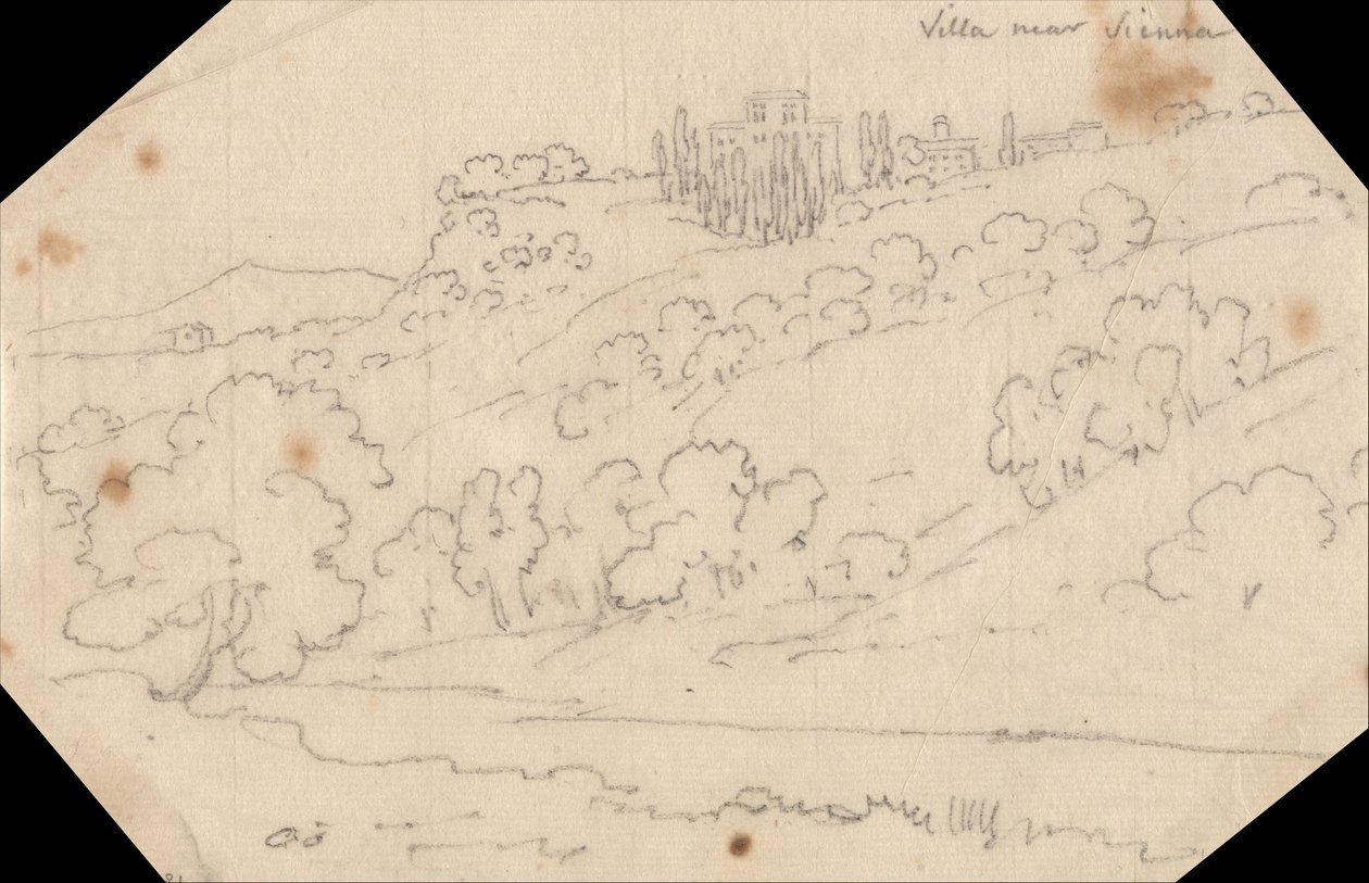 Villa Siena közelében alkotó: John Robert Cozens