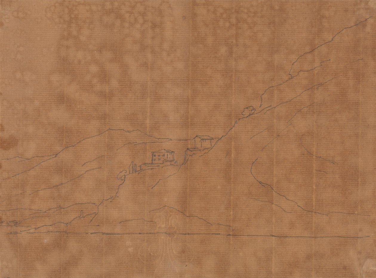 Villák egy domboldalon alkotó: John Robert Cozens