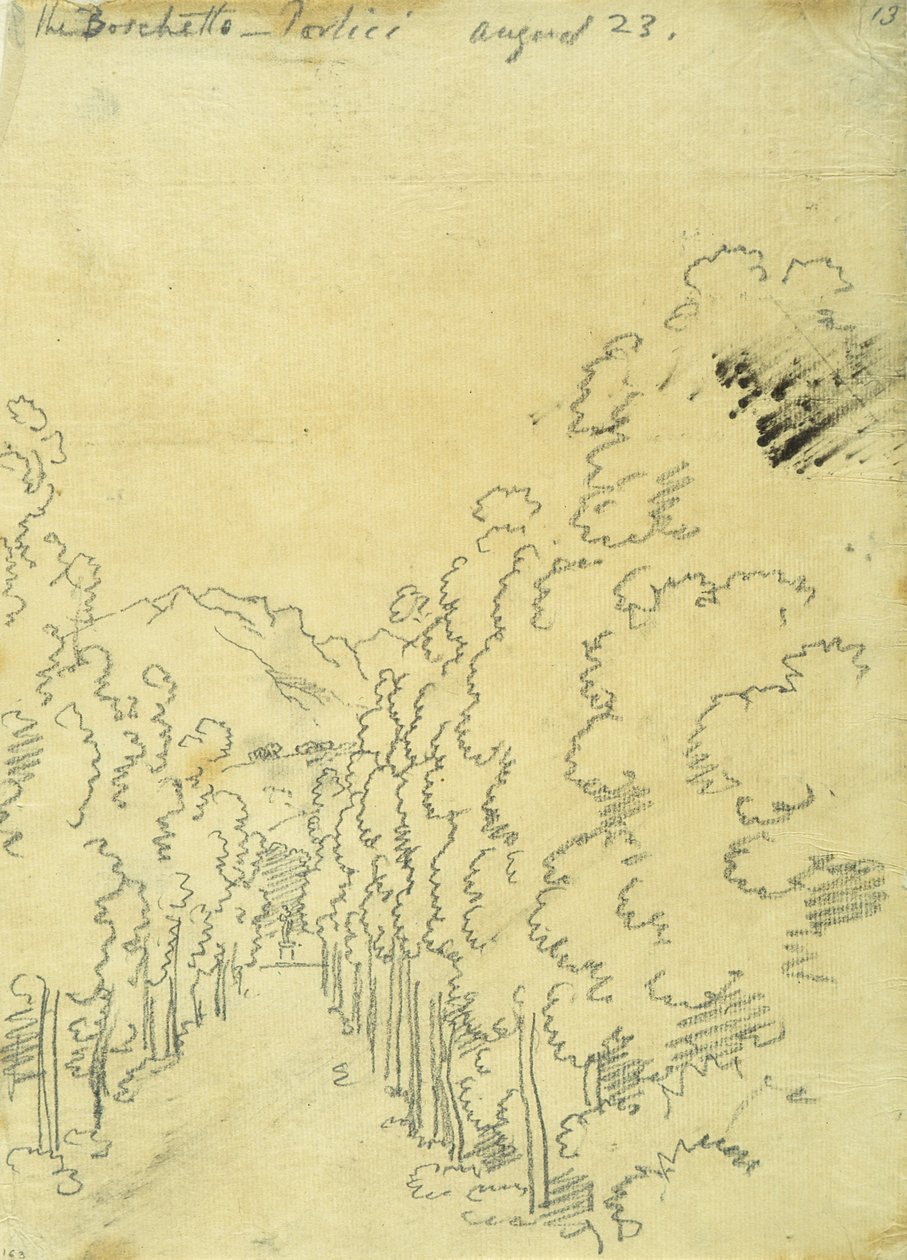 Woodland, egy nyomkövetési albumból alkotó: John Robert Cozens
