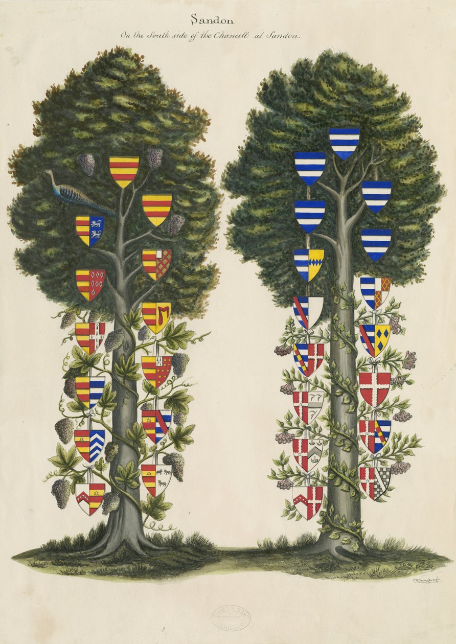 Sandon templom - Falfestés: akvarell festmény, nd [XIX. század] (festmény) alkotó: John Robert Fernyhough