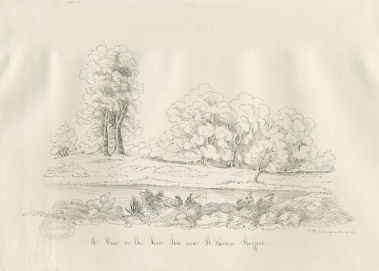 Stafford – River Sow: toll- és tusrajz alkotó: John Robert Fernyhough