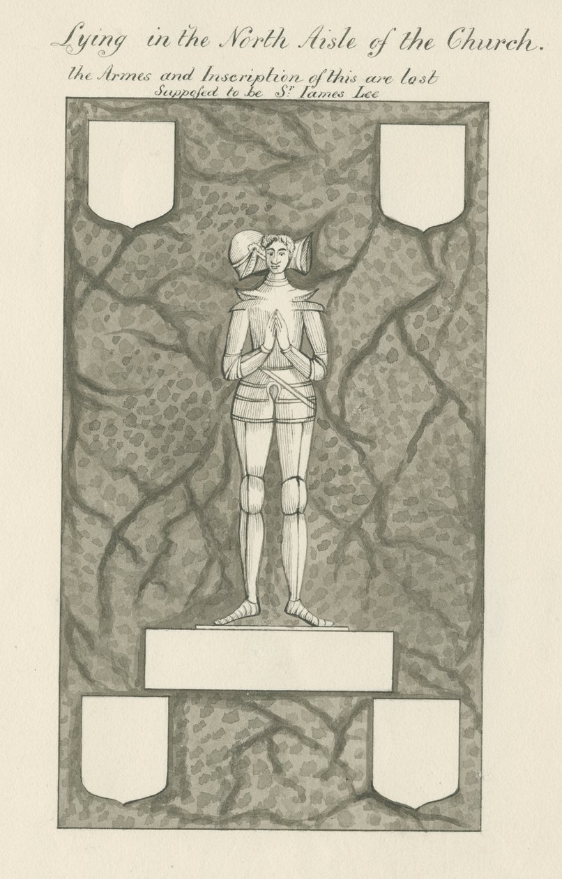 Kő – sárgaréz figura [Sir James Lee]: toll és mosó rajz, nd [19. század] (rajz) alkotó: John Robert Fernyhough