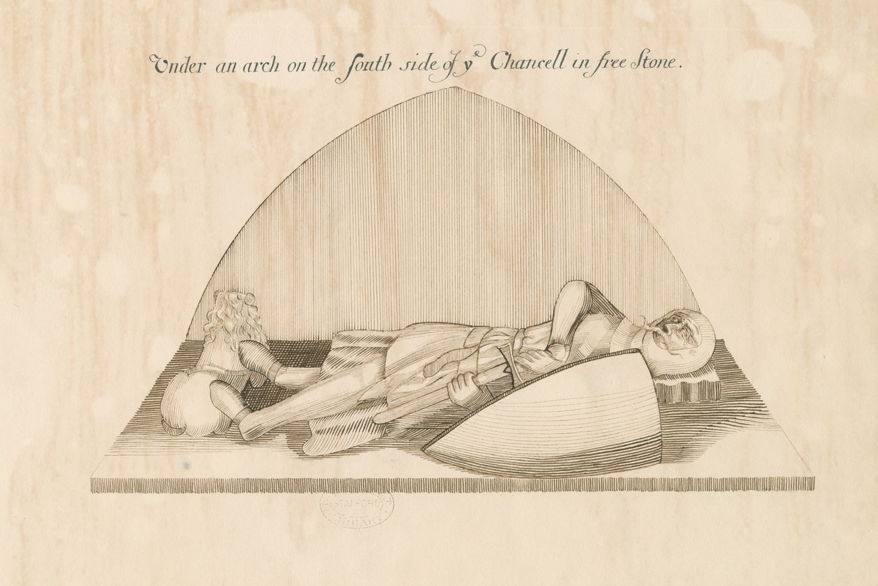 Swynnerton Church – Effigy: toll- és tusrajz, nd [19. század] alkotó: John Robert Fernyhough