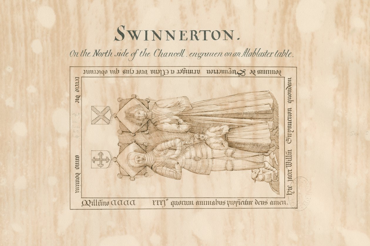 Swynnerton-templom – William Swynnerton emlékműve: toll- és tusrajz, nd [19. század] (rajz) alkotó: John Robert Fernyhough