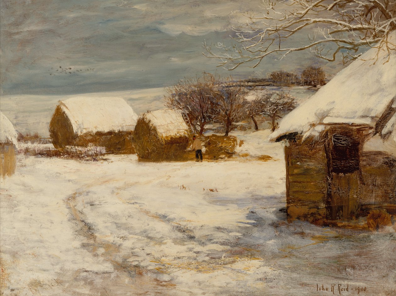 Egy tanya télen alkotó: John Robertson Reid