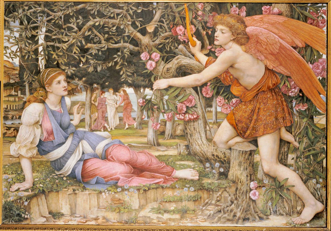 Szerelem és a leány, 1877 alkotó: John Roddam Spencer Stanhope