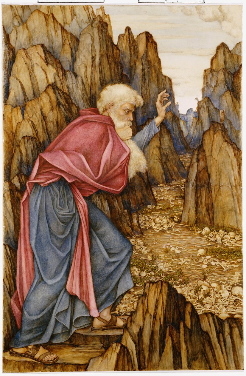 Ezékiel látomása: a száraz csontok völgye alkotó: John Roddam Spencer Stanhope