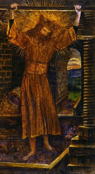 A borprés, 1860 körül (akvarell, gouache és aranyfesték, papír) alkotó: John Roddam Spencer Stanhope