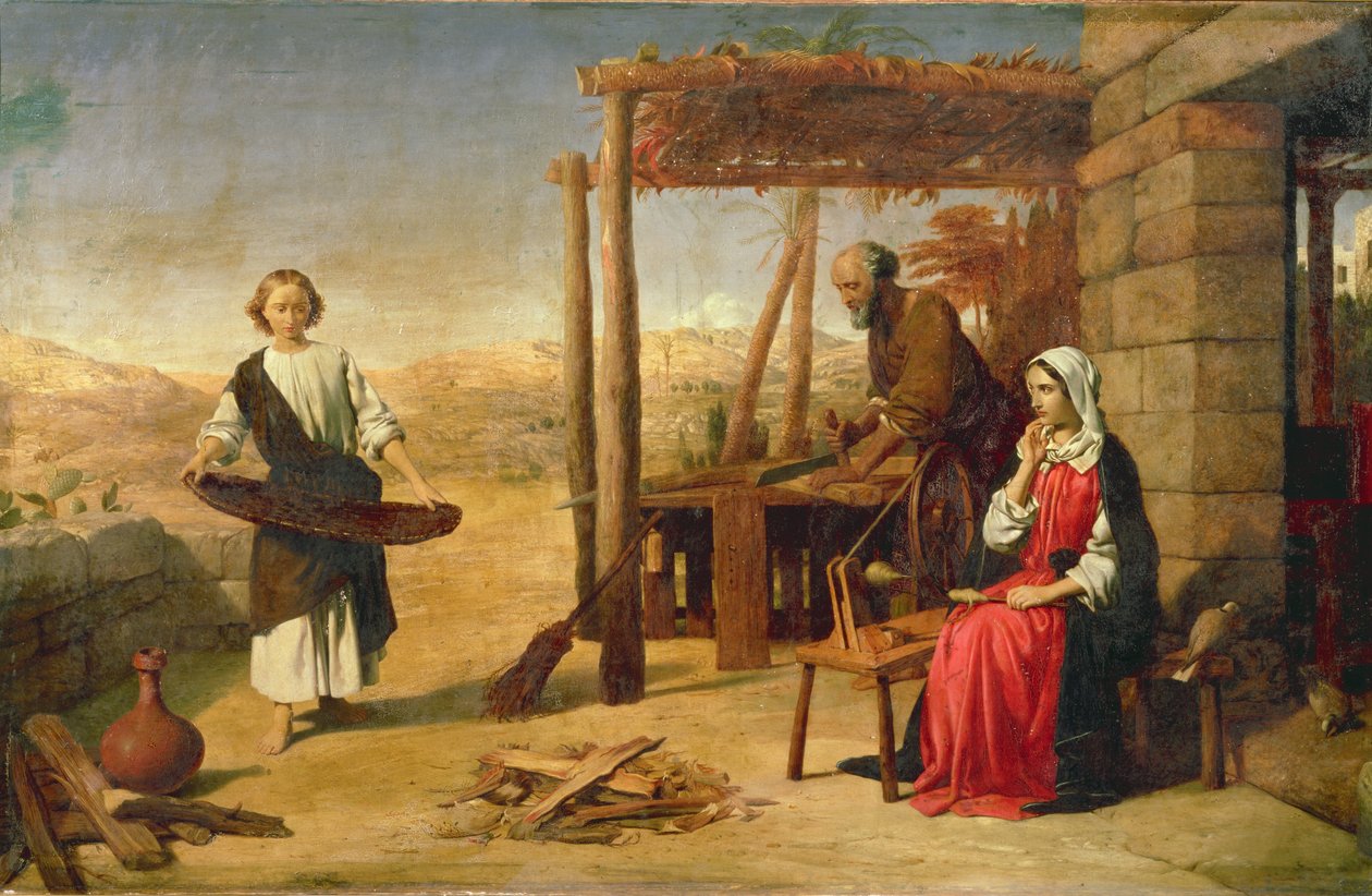 Megváltónk szüleinek alávetve Názáretben, 1860 alkotó: John Rogers Herbert