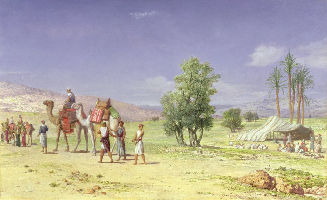 A mádi kereskedők elveszik Józsefet testvéreitől, 1879 (olaj, ceruza a fedélzeten) alkotó: John Rogers Herbert