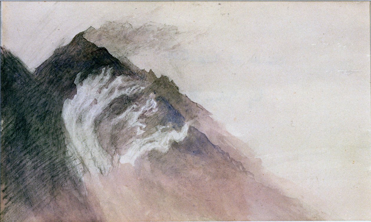 Chamonix, Mont Blanc (wc papíron) alkotó: John Ruskin