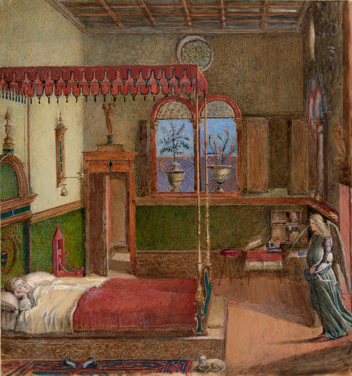 Carpaccio Szent Orsolya álmának rajza, 1876 alkotó: John Ruskin