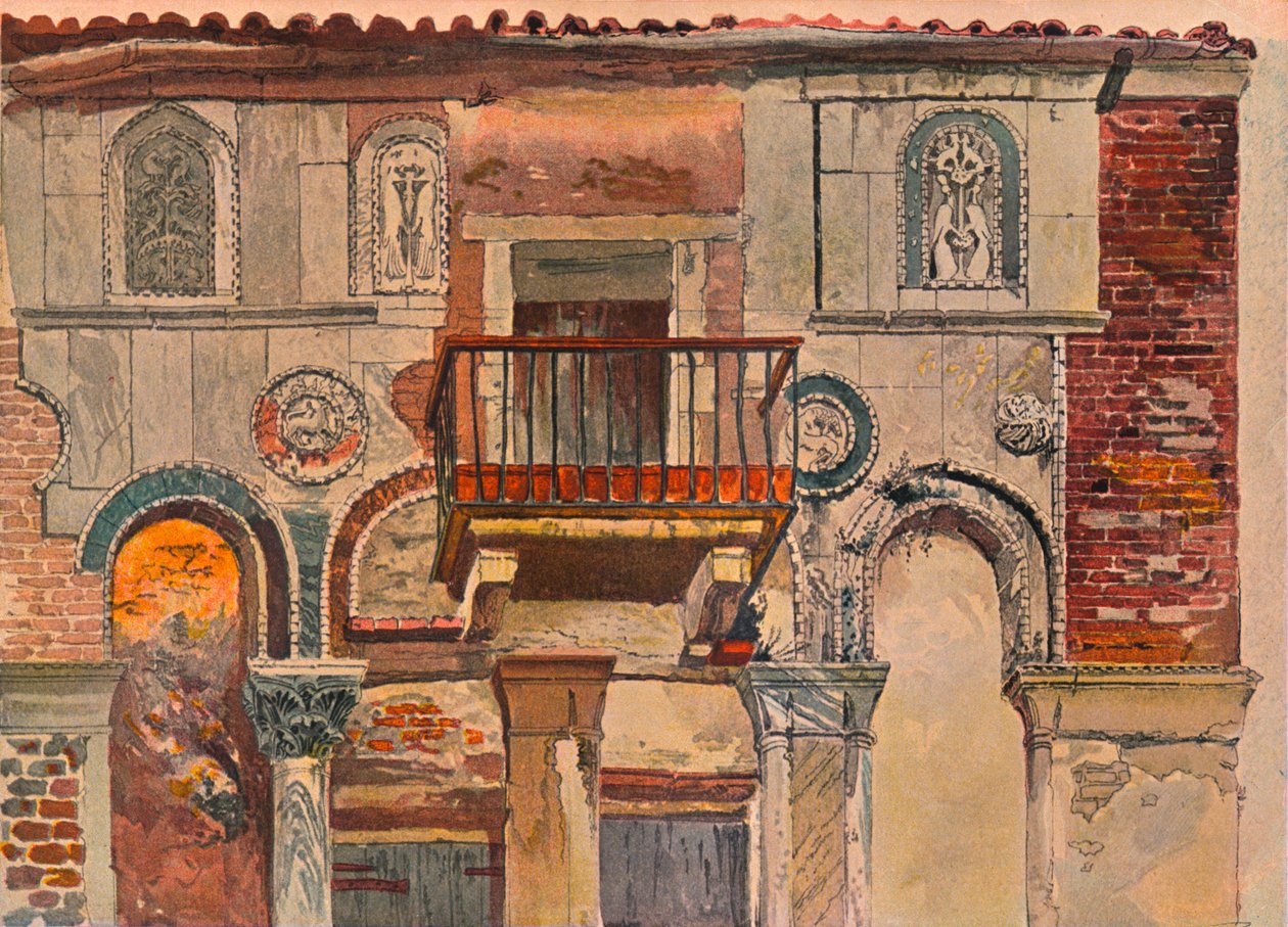 Fondaco De Turchi, Velence, 1853 alkotó: John Ruskin