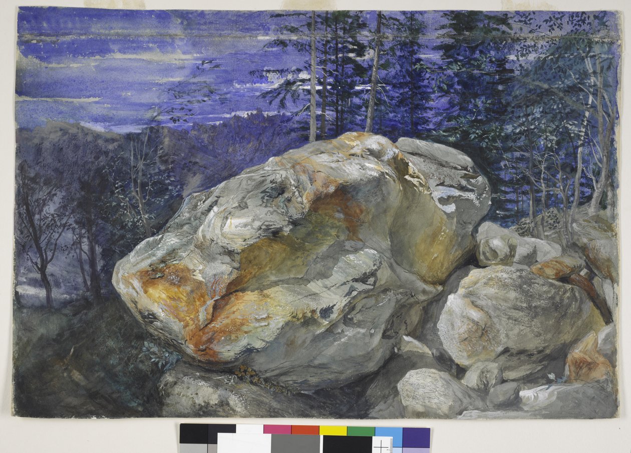 Az Alpok töredéke, 1854-56 körül (wc és gouache, ceruza, papíron) alkotó: John Ruskin