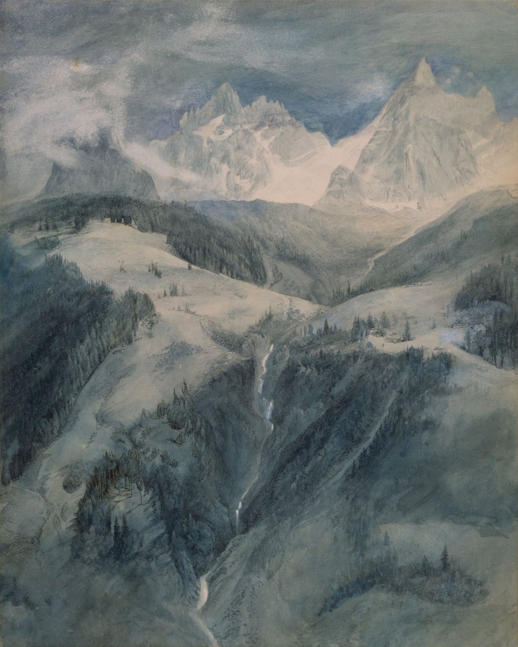 Az őrület kaszkádja, Chamonix alkotó: John Ruskin